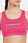 Zelocity Quick Dry Racerback Sports Bra - Viva Magenta — thumbnail 5